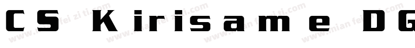 CS Kirisame DG Bold免字体转换